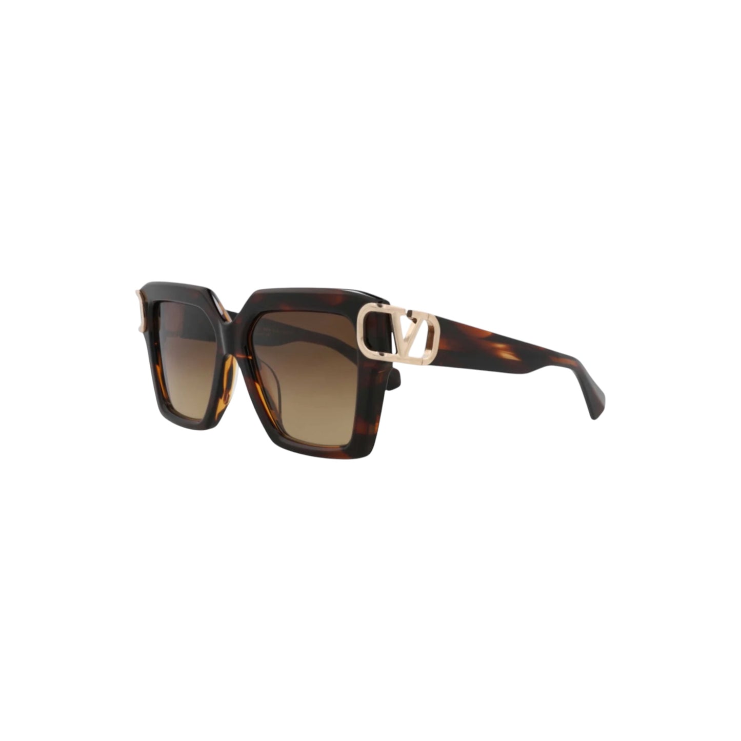 Valentino Garavani VLogo Tortoiseshell Square Sunglasses