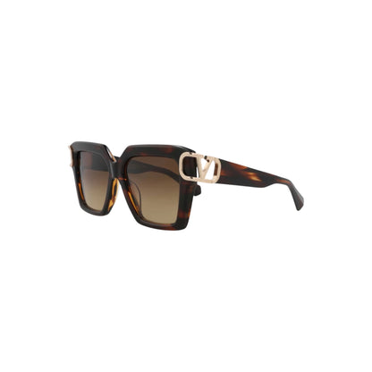 Valentino Garavani VLogo Tortoiseshell Square Sunglasses